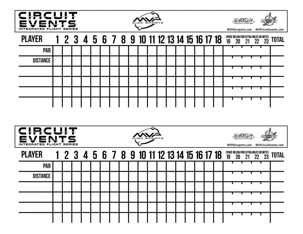 MVP Disc Sports MVP Disc Sports (Paper Disc Golf Scorecard) Accessory