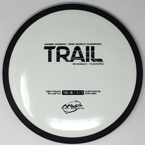 MVP Disc Sports Trail (Neutron - James Conrad Line - White/Dyeable) Distance Driver