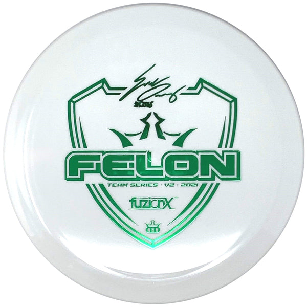Dynamic Discs Felon (Fuzion-X, Eric Oakley 2021 Team Series V2 White/Dyeable) Distance Driver