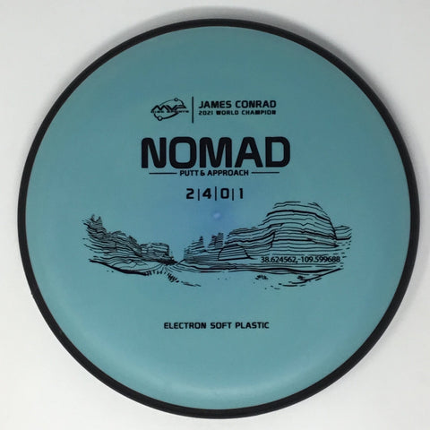 Axiom Discs Nomad (Electron Soft, James Conrad 2021 World Champion) Putt & Approach