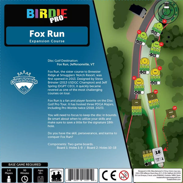 Disc Golf Board Game (Birdie PRO Fox Run Expansion Pack)