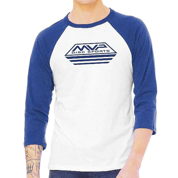 MVP Disc Sports Apparel (MVP Raglan Tee Shirt - Retro Barstamp)