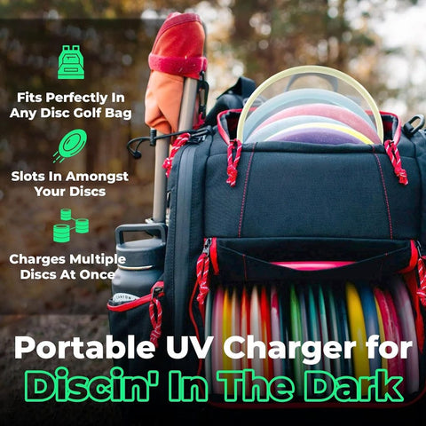 Disc in the Dark HALO Red Disc Golf Glow Charger Accessory