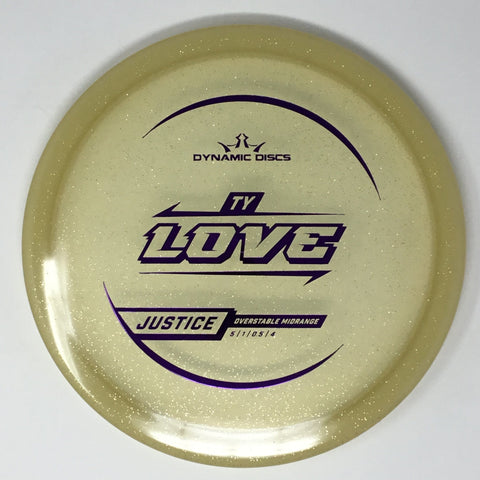 Dynamic Discs Justice (Lucid Gold Metal Flake - Ty Love 2025 Team Series) Midrange