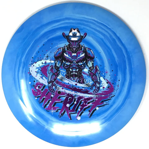 Dynamic Discs Sheriff (Fuzion Swirl - Galactic Lawman) Distance Driver