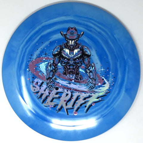 Dynamic Discs Sheriff (Fuzion Swirl - Galactic Lawman) Distance Driver