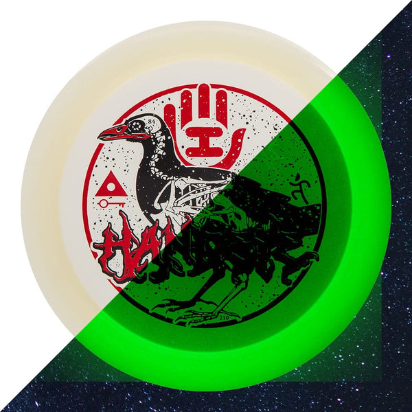 Dynamic Discs Trespass (Lucid-X Moonshine Glow, HSCo Raven) Distance Driver