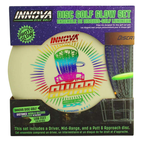 Innova Disc Golf Starter Set (Innova DX Proto Glow Disc Golf Starter Set) Starter Set