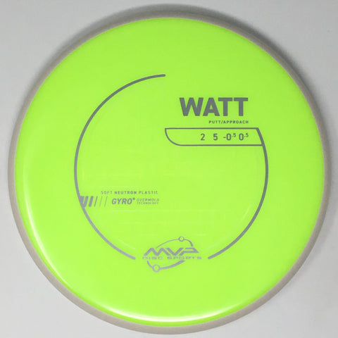 MVP Disc Sports Watt (Neutron Soft - Project Lab Coat) Putt & Approach