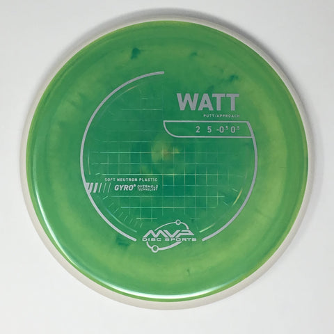 MVP Disc Sports Watt (Neutron Soft - Project Lab Coat) Putt & Approach