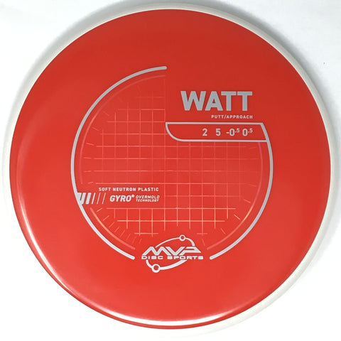 MVP Disc Sports Watt (Neutron Soft - Project Lab Coat) Putt & Approach
