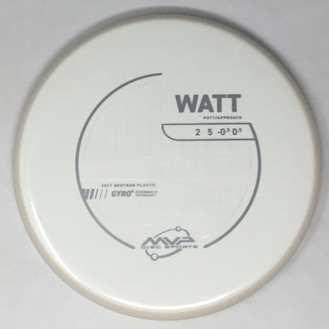 MVP Disc Sports Watt (Neutron Soft - Project Lab Coat) Putt & Approach