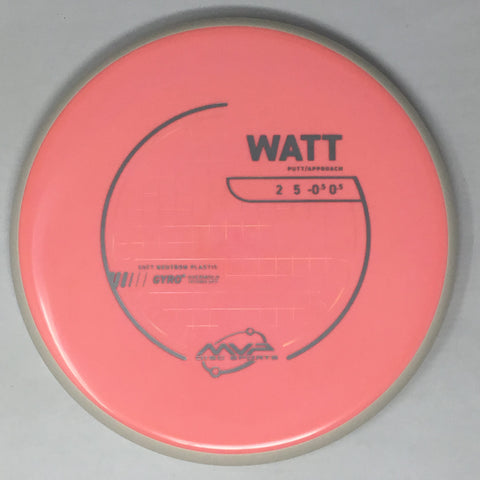 MVP Disc Sports Watt (Neutron Soft - Project Lab Coat) Putt & Approach