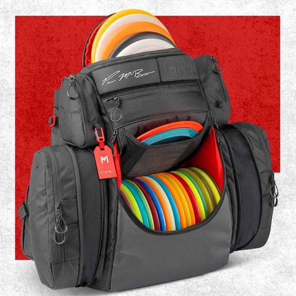 GRIPeq Disc Golf Bag (Paul McBeth Signature Backpack GRIPeq MB-PX1 Disc Golf Bag w/ optional ESP Kratos and Mini Marker)