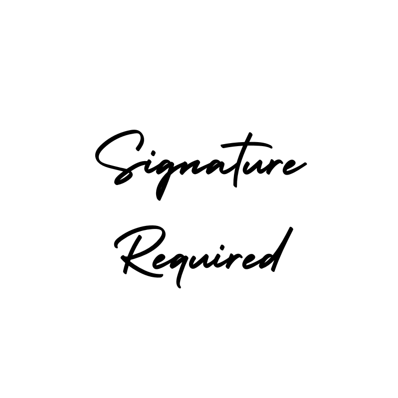 Signature Required On Delivery