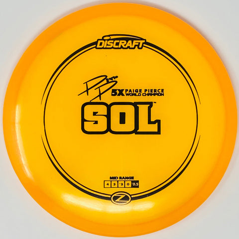 Discraft Sol (Z Line, Paige Pierce 5x World Champion) Midrange