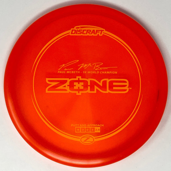 Discraft Zone (Z Line, Paul McBeth 5x World Champion) Putt & Approach