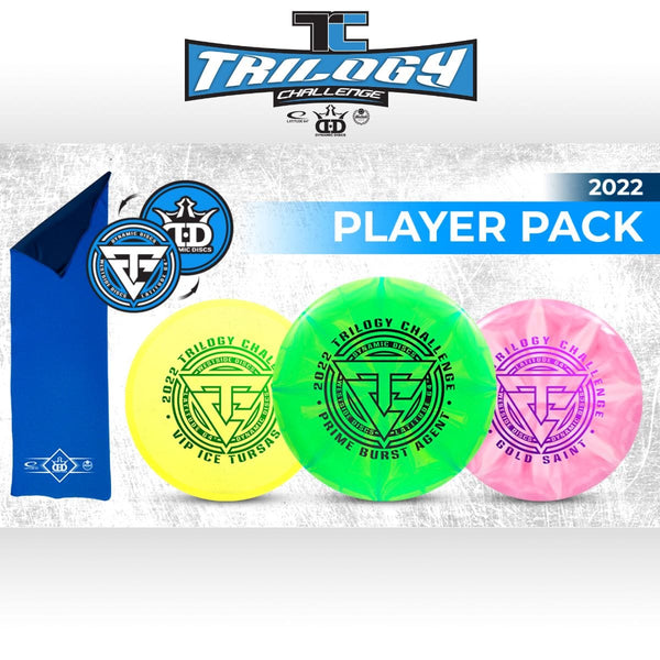 Dynamic Discs 2022 Trilogy Challenge Player Pack (Gold Saint, VIP Ice Tursas, Prime Burst Agent) Starter Set