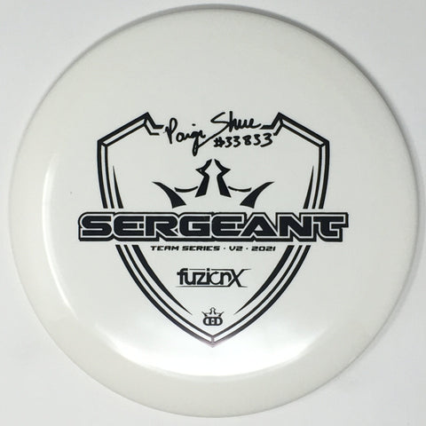 Dynamic Discs Sergeant (Fuzion-X, Paige Shue 2021 V2 Team Series White/Dyeable) Distance Driver