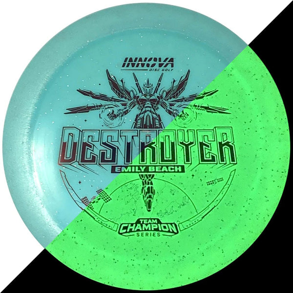 Innova Destroyer (Metal Flake Champion Color Glow - Emily Beach 2023 Tour Series) Distance Driver