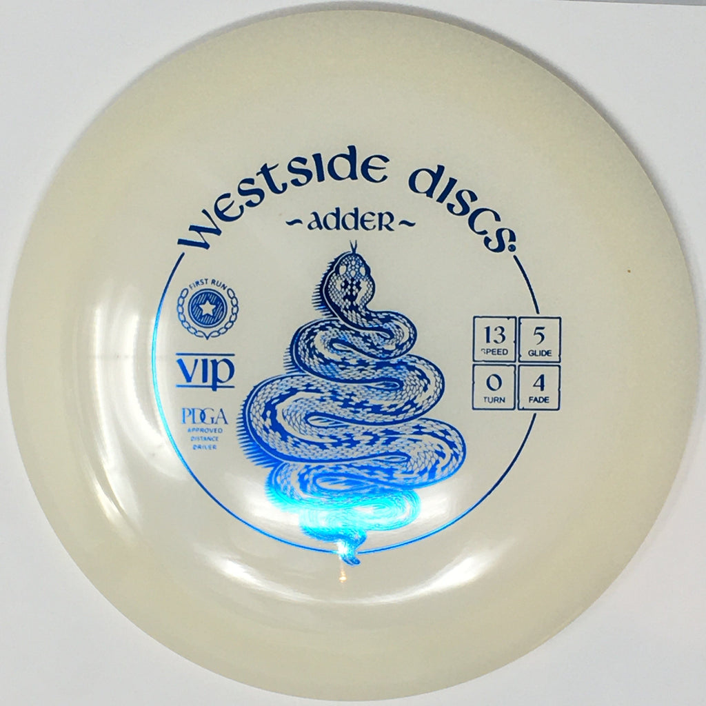 Westside Discs Adder (VIP, First Run White/Dyeable) Distance Driver