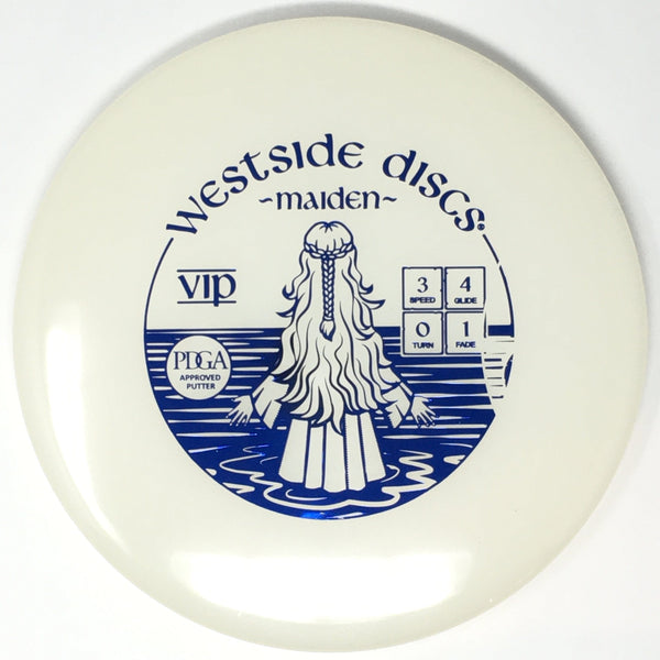 Westside Discs Maiden (VIP, White/Dyeable) Putt & Approach